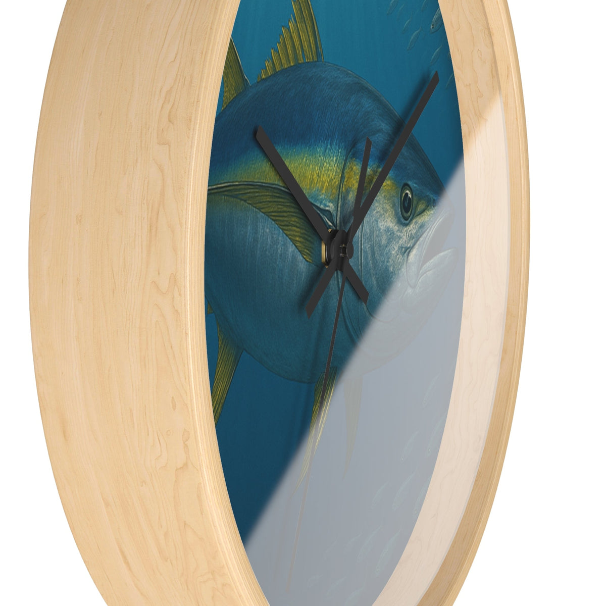 Yellowfin Tuna Wall Clock - Nautical Home Decor for Fishing Enthusiasts - Get Tight Gear