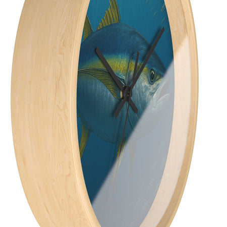 Yellowfin Tuna Wall Clock - Nautical Home Decor for Fishing Enthusiasts - Get Tight Gear