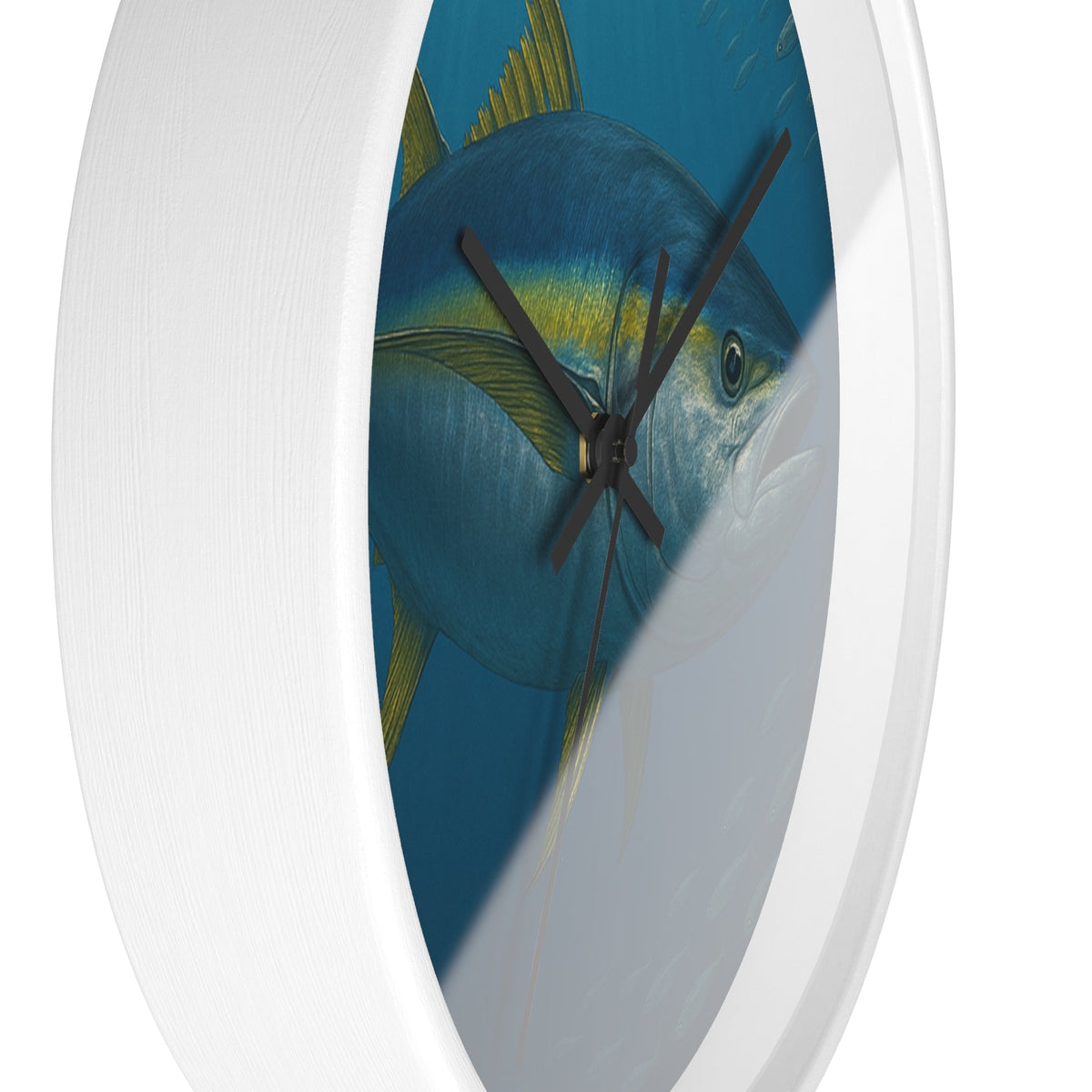 Yellowfin Tuna Wall Clock - Nautical Home Decor for Fishing Enthusiasts - Get Tight Gear
