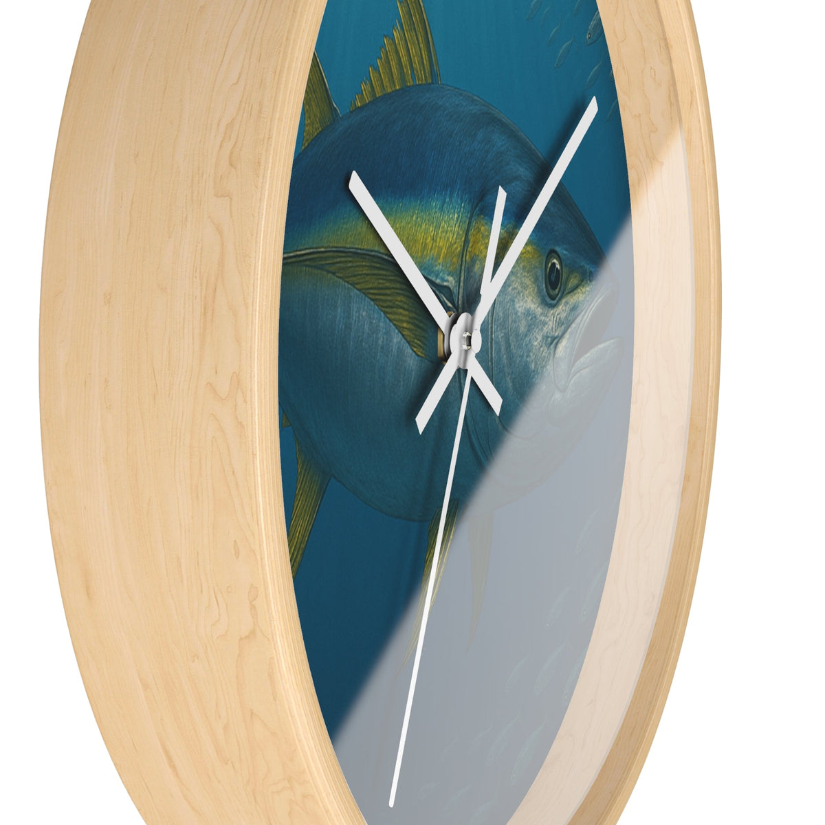Yellowfin Tuna Wall Clock - Nautical Home Decor for Fishing Enthusiasts - Get Tight Gear