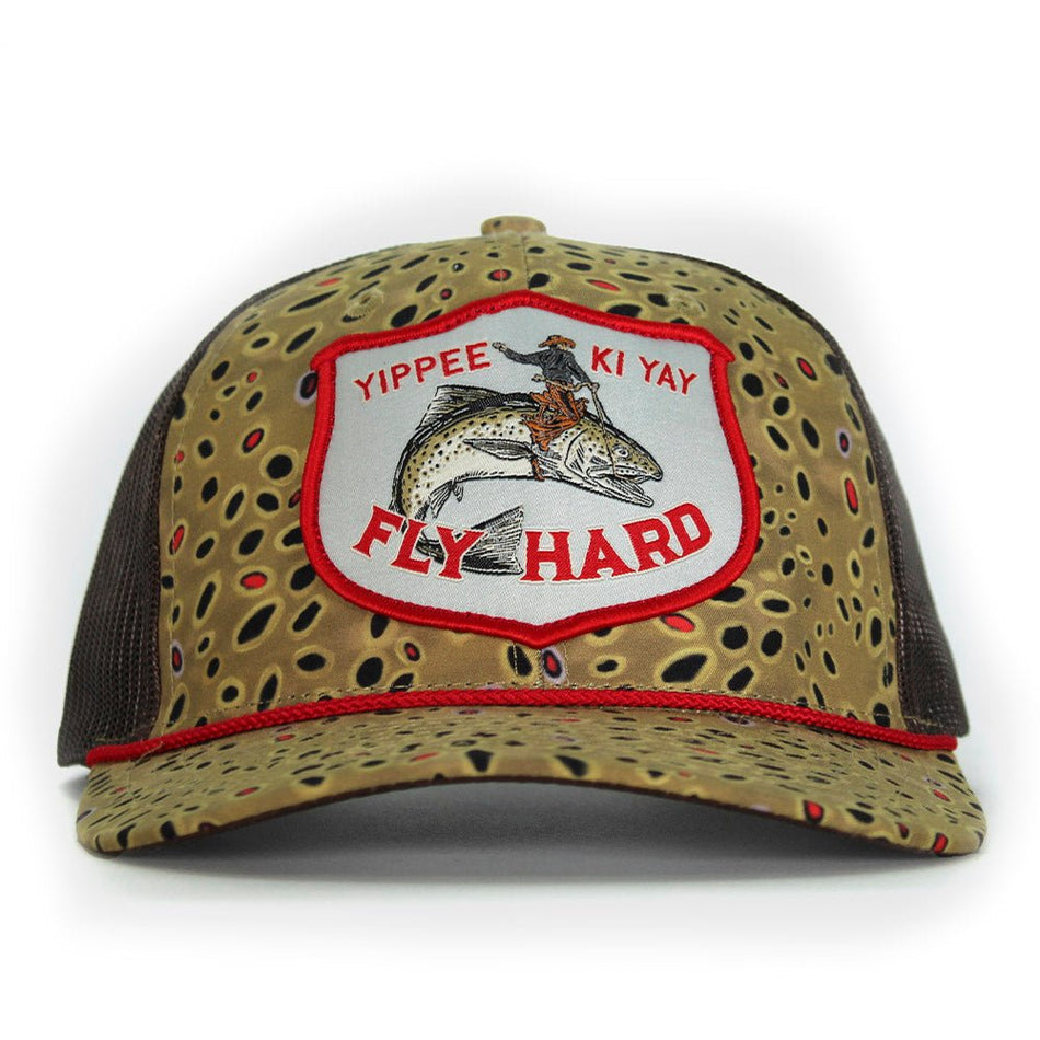YIPPY KI YAY Fish Rodeo 6 - Panel Meshback Rope Cap - Get Tight Gear